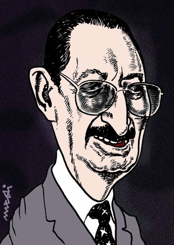 Cartoon: bulent ecevit (medium) by Medi Belortaja tagged ecevit,bulent