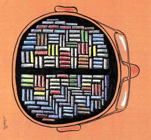 Cartoon: doctor (medium) by Medi Belortaja tagged library,books,brain,doctor