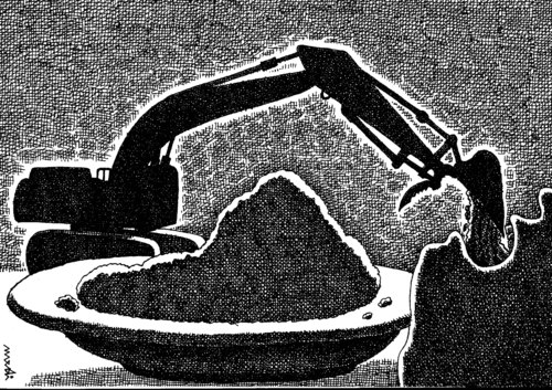 Cartoon: eating (medium) by Medi Belortaja tagged eating,excavator