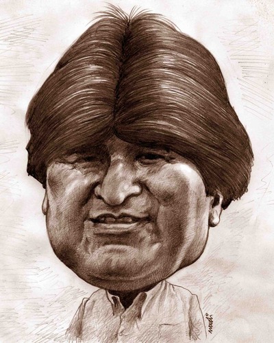 Cartoon: Evo Morales (medium) by Medi Belortaja tagged morales,evo