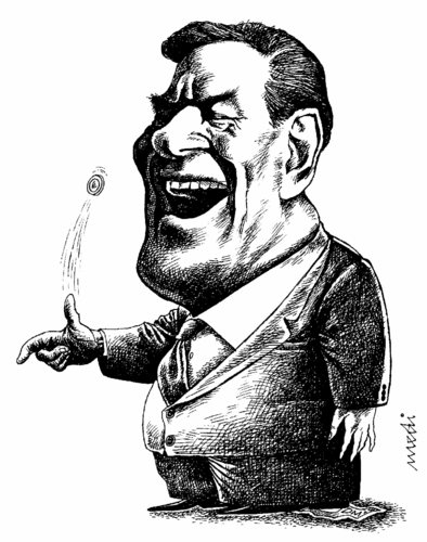 Cartoon: Gerhard Schroeder (medium) by Medi Belortaja tagged schroeder,gerhard