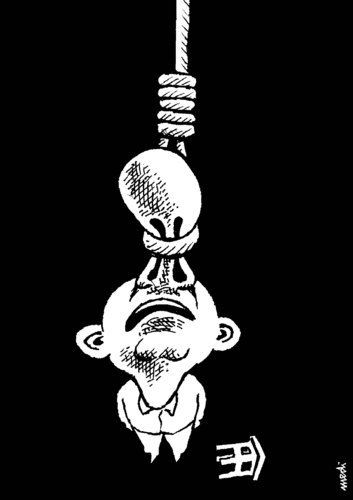 Cartoon: hanging nose (medium) by Medi Belortaja tagged hang,hanging,nose,suicide