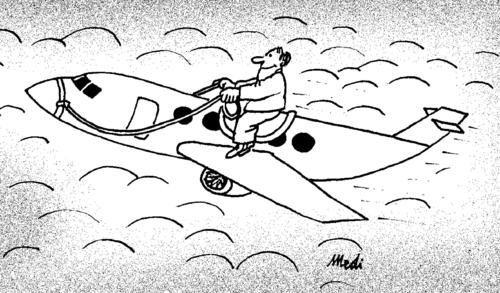 Cartoon: planeman (medium) by Medi Belortaja tagged plane,man,flying,horseman