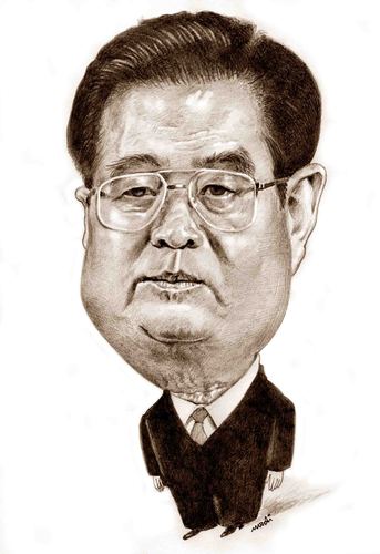 Cartoon: Hu Jintao (medium) by Medi Belortaja tagged china,of,president,jintao,hu