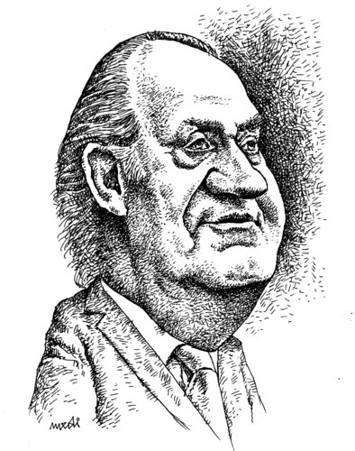 Cartoon: King Juan Carlos I (medium) by Medi Belortaja tagged spain,king,carlos,juan