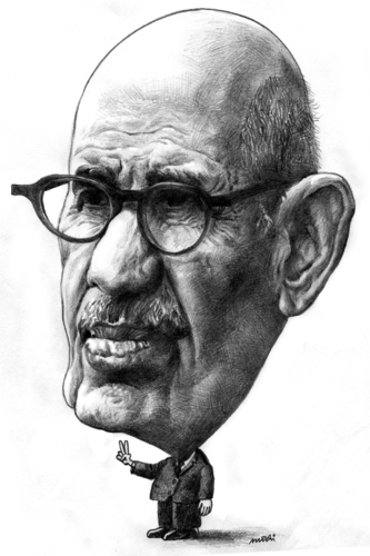 Cartoon: Mohamed ElBaradei (medium) by Medi Belortaja tagged elbaradei,mohamed
