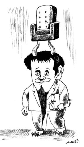 Cartoon: new chief (medium) by Medi Belortaja tagged chief,new,head,power,chair,politicians,business,horns