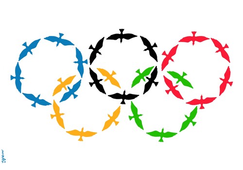 Cartoon: olympic birds (medium) by Medi Belortaja tagged olympic,games,london,2012,birds