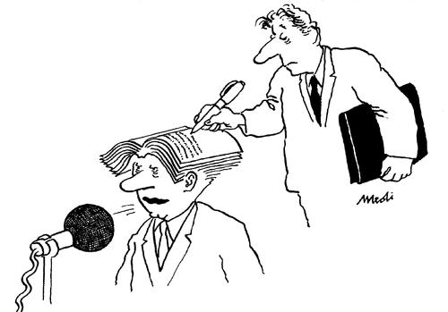 Cartoon: to write opinions (medium) by Medi Belortaja tagged speech,opinions,write,chief,tutelage