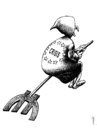 Cartoon: Euro s crisis (small) by Medi Belortaja tagged eu,crisis,europe,euro,witch,broom,fly,flying
