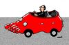 Cartoon: cabriolet (small) by Medi Belortaja tagged cabriolet,leg,legs,car,diver,man