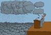 Cartoon: clouds of the speech (small) by Medi Belortaja tagged raining,politician,speech,clouds,peoples