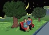 Cartoon: watch of the moon (small) by Medi Belortaja tagged moon spy relationship love