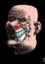 Cartoon: double face (small) by Medi Belortaja tagged double,hypokrizia,face,clown