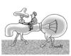 Cartoon: strange horse (small) by Medi Belortaja tagged strange,horse,horseman,bulb,tap,light,water