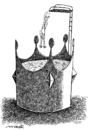 Cartoon: king in own crystal water (small) by Medi Belortaja tagged king,crystal,water,crown,swiming,pool