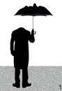 Cartoon: man with umbrella (small) by Medi Belortaja tagged man,umbrella,face,personality,rain