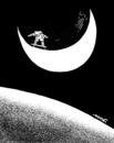 Cartoon: moon game (small) by Medi Belortaja tagged moon game astronaut