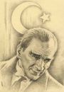 Cartoon: Mustafa Kemal Ataturk (small) by Medi Belortaja tagged mustafa kemal ataturk