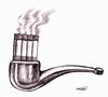 Cartoon: pipe of chairman (small) by Medi Belortaja tagged pipe,chairman,cigarettes,smoking