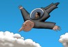 Cartoon: planeman (small) by Medi Belortaja tagged plane,man,airplane,fly,flying