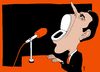 Cartoon: political speech (small) by Medi Belortaja tagged political politicians mouth meeting lashing toiled speech
