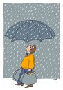 Cartoon: rain days (small) by Medi Belortaja tagged rain,raining,umbrella,nose,shopping