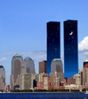 Cartoon: september 2011 (small) by Medi Belortaja tagged 11,september,twin,towers,manhatan,new,york,terror,terrorism,sky,night,day