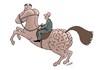 Cartoon: strange horseman (small) by Medi Belortaja tagged strange,horse,horseman,brain,chief,lead