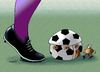Cartoon: the house football ball (small) by Medi Belortaja tagged house home soccer football ball