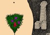 Cartoon: the virgin nature (small) by Medi Belortaja tagged virgin nature flower flowers environment buildings