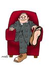 Cartoon: boss (small) by Medi Belortaja tagged chief,poor,poverty,shoes,financial,crissis,economy