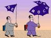 Cartoon: addition to lacking (small) by Medi Belortaja tagged part,umbrella,democracy,collaboration,politics