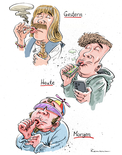Cartoon: Lutscher (medium) by Riemann tagged vapes,vapen,zigaretten,daumen,lutschen,nuckeln,mode,trend,gewohnheit,sucht,cartoon,george,riemann,vapes,vapen,zigaretten,daumen,lutschen,nuckeln,mode,trend,gewohnheit,sucht,cartoon,george,riemann