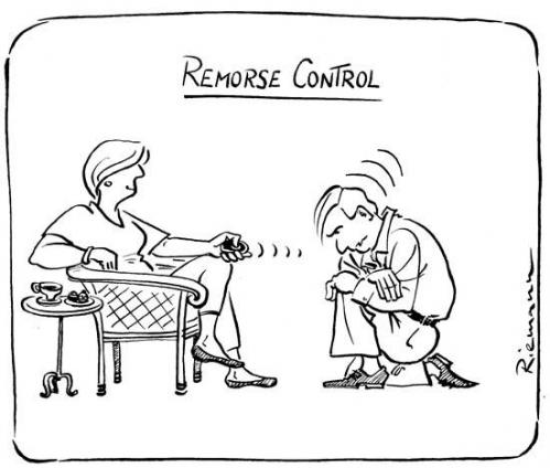 Cartoon: Remote Control (medium) by Riemann tagged remote,control,love,remorse,relationship,man,woman