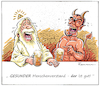 Cartoon: Menschen (small) by Riemann tagged menschen,verstand,irrsinn,krieg,klima,zerstörung,natur,raubbau,religion,hass,geiz,neid,nationalismus,gott,teufel,cartoon,george,riemann