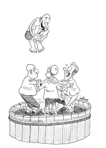 Cartoon: Cannonball! (medium) by jobi_ tagged wine,cannonball