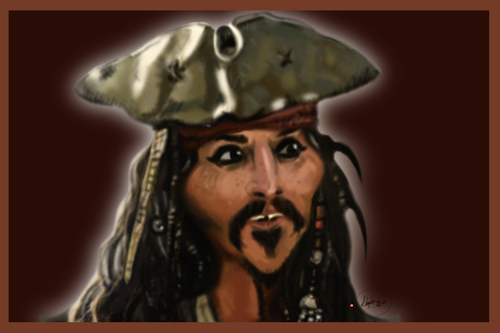 Cartoon: Captain Jack Sparrow (medium) by BOHEMIO tagged jack,sparrow,jhonny,deep,pirates,of,the,caribbean