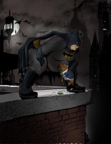 Cartoon: Fatman (medium) by halltoons tagged batman