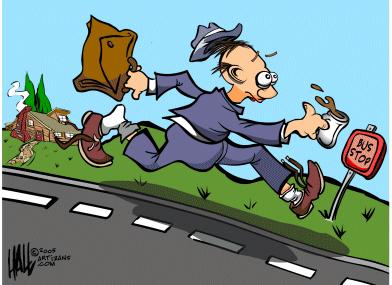 Cartoon: Late for Work (medium) by halltoons tagged running,man,late,work,businessman,suit