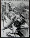 Cartoon: Reclining Model 3 (small) by halltoons tagged model,drawing,sketch,charcoal
