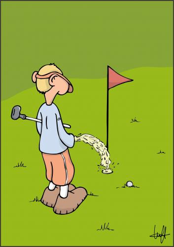 Cartoon: Pinkelpause (medium) by luftzone tagged cartoon,pause,pinkeln,golf,sport,,golf,golfspieler,spieler,einlochen,pinkeln,urinieren,anstand,zielen,treffen,treffsicherheit,zielsicher