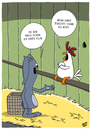 Cartoon: Kann nicht (small) by luftzone tagged thomas,luft,cartoon,lustig,ostern,hase,bunny,ei,eierlegen,hühnerstall
