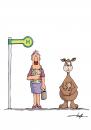 Cartoon: Traglinge (small) by luftzone tagged baby känguru frau tragebeutel tragesack bushaltestelle haltestelle