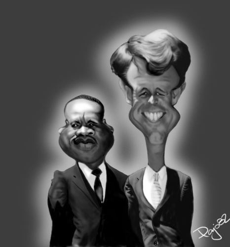 Cartoon: Kennedy - Luther King (medium) by Pajo82 tagged kennedy