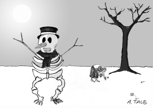 Cartoon: Milde Winter (medium) by Ago tagged change,climate,environment,winter,umweltschutz,klimawandel
