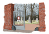 Cartoon: Anlieger frei (small) by Ago tagged friedhof gräber verkehrszeichen durchfahrt verboten tod leben allerheiligen cartoon