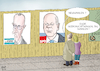 Cartoon: Gebrauchtwahlen (small) by Ago tagged bundestag,deutschland,neuwahlen,ampel,aus,bruch,regierung,koalition,kanzlerkandidaten,scholz,spd,merz,cdu,kritik,debatte,diskussion,eignung,popularität,frisch,unverbraucht,neuanfang,zukunft,plakate,wahlkampf,passanten,gebrauchtwagen,politik,karikatur,cartoon,pressezeichnung,illustration,ago,agostino,natale