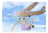 Cartoon: Höher  weiter ... (small) by Ago tagged sport,stabhochsprung,athlet,sportler,doping,gesundheit,dopingmittel,rekorde,hoeher,weiter,schneller,wettbewerb,hoch,hinaus,betrug,flugzeug,himmel,wolken,cartoon,karikatur