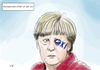 Cartoon: Merkel blaues Auge (small) by Ago tagged angela,merkel,bundeskanzlerin,regierung,parteichefin,cdu,abstimmung,bundestag,griechenland,drittes,hilfspaket,schuldenkrise,schulden,grexit,schaeuble,finanzminister,unionsabgeordnete,abweichler,gegenstimmen,nein,oxi,gefolgschaft,verweigert,blaues,auge,pol